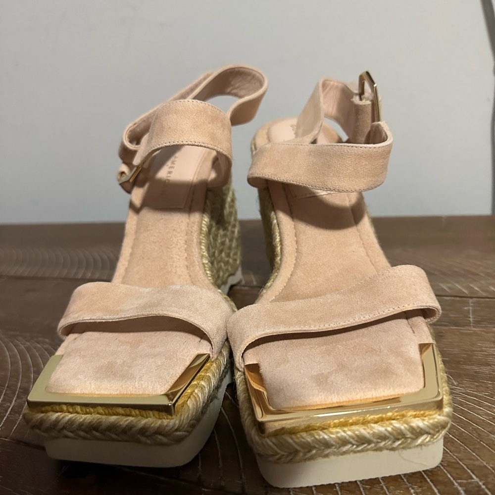 Beige Platform Sandals - Picture 4 of 8